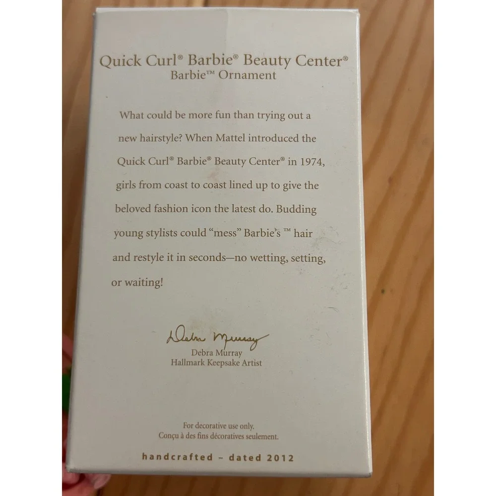 Hallmark Keepsake 2012 Quick Curl Barbie Beauty Center Ornament